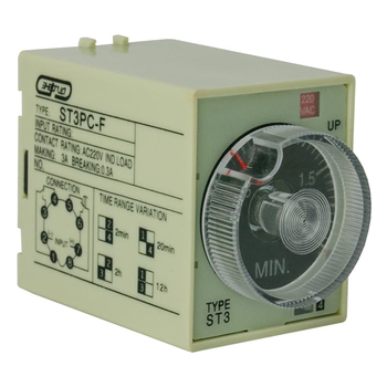 Реле времени 220V ST3PC-F (0.25-2m/20m/2h/12h) Энергия - Электрика, НВА - Реле, автоматизация и управление - Реле времени - . Магазин оборудования для автономного и резервного электропитания Ekosolar.ru в Домодедово